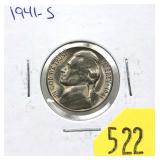 1941-S Jefferson nickel, Unc.