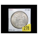 1881 Morgan dollar, AU