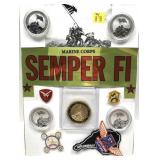 x4- .999 silver rounds and assorted Marine Corps
