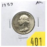 1939 Washington quarter