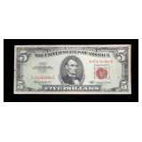 $5 Red seal note, series of 1963