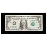 $1 Federal Reserve star note, series of 1999