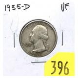 1935-D Washington quarter
