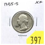 1935-S Washington quarter