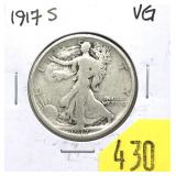 1917-S Walking Liberty half dollar