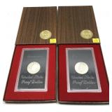 x2- 1971-S Eisenhower Proof dollars, -x2 dollars,