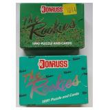Lot, 2 Sets Donruss Rookies 1990-91 Puzzle cards