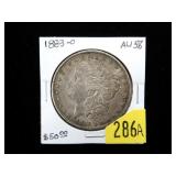 1883-O Morgan dollar, AU
