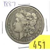 1887 Morgan dollar