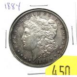 1884 Morgan dollar