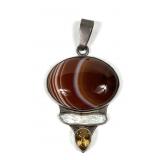 Charles Albert sterling silver carnelian, citrine