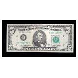 $5 Federal Reserve star note, series of 1977A