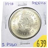 1948 Mexico 5 pesos, Unc.