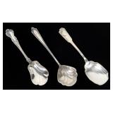 x3- Sterling shell type spoons, -x3 spoons, Sold