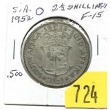1952 South African 2 1/2 shillings