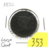 1852 U.S. large cent