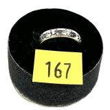 Sterling embossed band style ring, size 5.5,