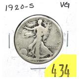 1920-S Walking Liberty half dollar