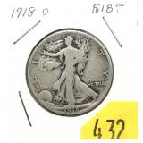1918-D Walking Liberty half dollar