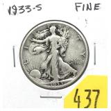 1933-S Walking Liberty half dollar