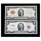 x2- $2 notes, mixed series, -x2 notes, Sold by the