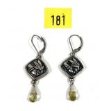 Sajen sterling silver botanical design lever back