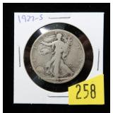 1927-S Walking Liberty half dollar