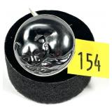 Sajen sterling silver bezel set glazed black stone