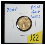 2004 $5 Gold Eagle, Unc.