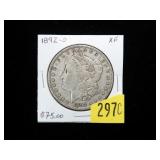 1892-O Morgan dollar