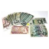 x18- English, Scottish and Canadian bank notes,