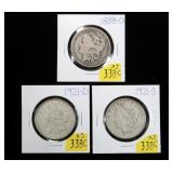x3- Morgan dollars: 1888-O, 1921-D, 1921-S,