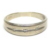14K White gold Keepsake diamond accent band