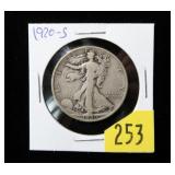 1920-S Walking Liberty half dollar