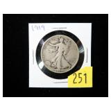 1919 Walking Liberty half dollar