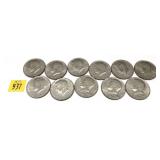 x11- Half dollars, non-silver, -11x half dollars,