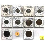 Lot of world coins, 54 pcs.