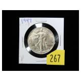 1947 Walking Liberty half dollar