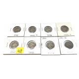 Lot of Jefferson nickels, 8 pcs.