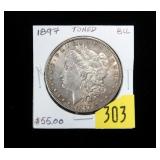 1897 Morgan dollar, BU