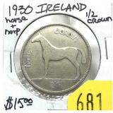 1930 Irish half crown