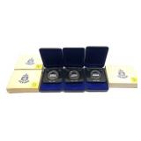 x3- 1973 Canadian commemorative dollars,