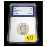 1956 Washington quarter, IGS slab certified