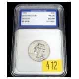 1955 Washington quarter, IGS slab certified