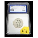 1957 Washington quarter, IGS slab certified
