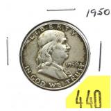 1950 Franklin half dollar