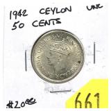 1942 Celon 50 cents, Unc.