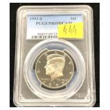 1993-S Kennedy half dollar, PCGS slab certified