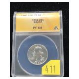 1950 Washington quarter, ANACS slab certified