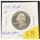 1981-S Washington Proof quarter